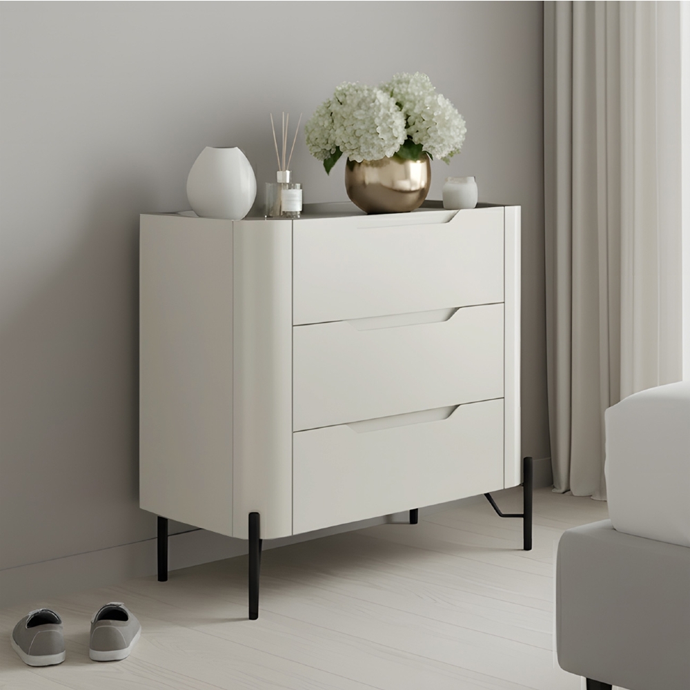 Mesa Cabeceira Para Quarto 68cm Kit 2 Blen Luna/Preto I06 - Mpozenato