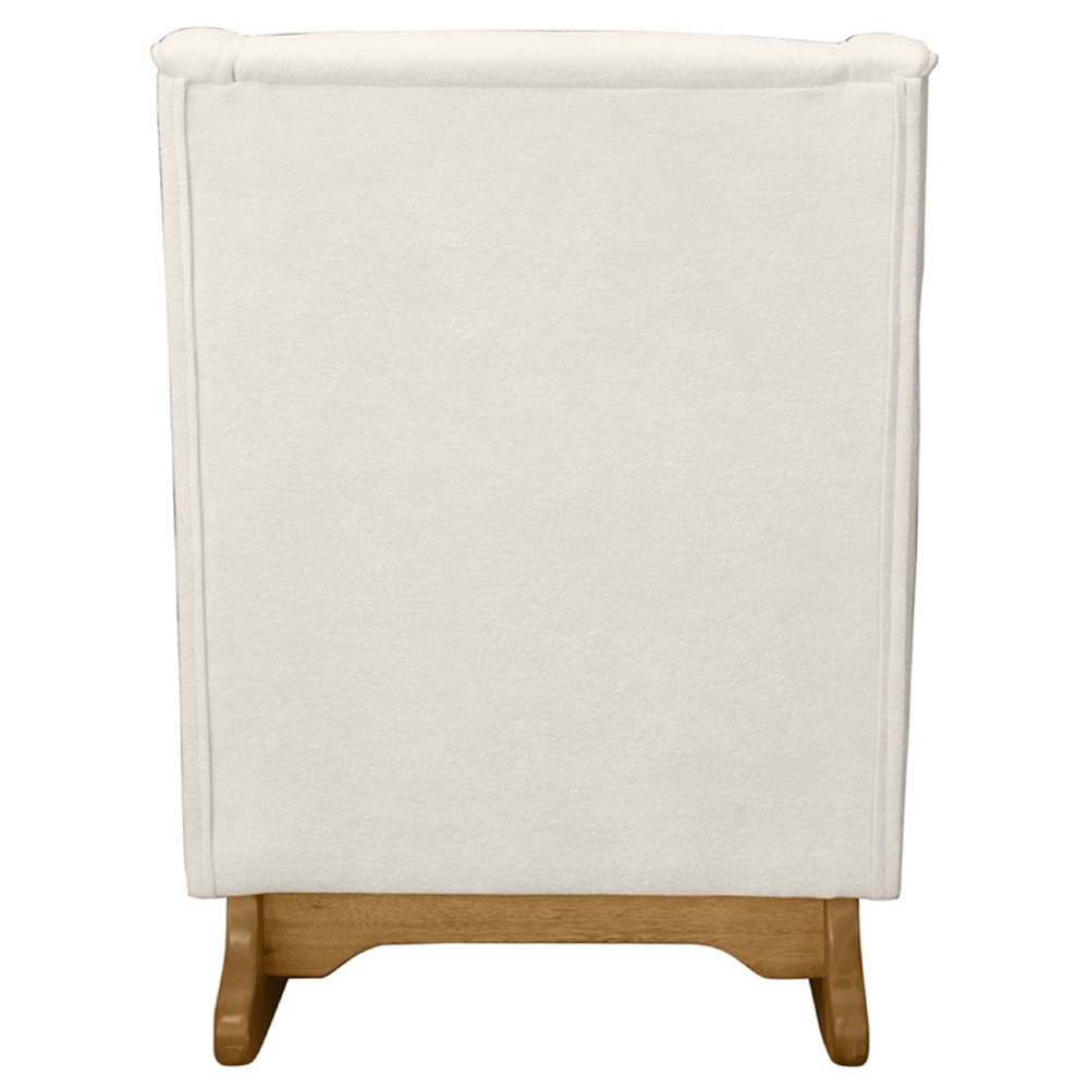 Poltrona Amamentação Base Madeira Balanço Vick Bouclê Off F03 - Mpozenato