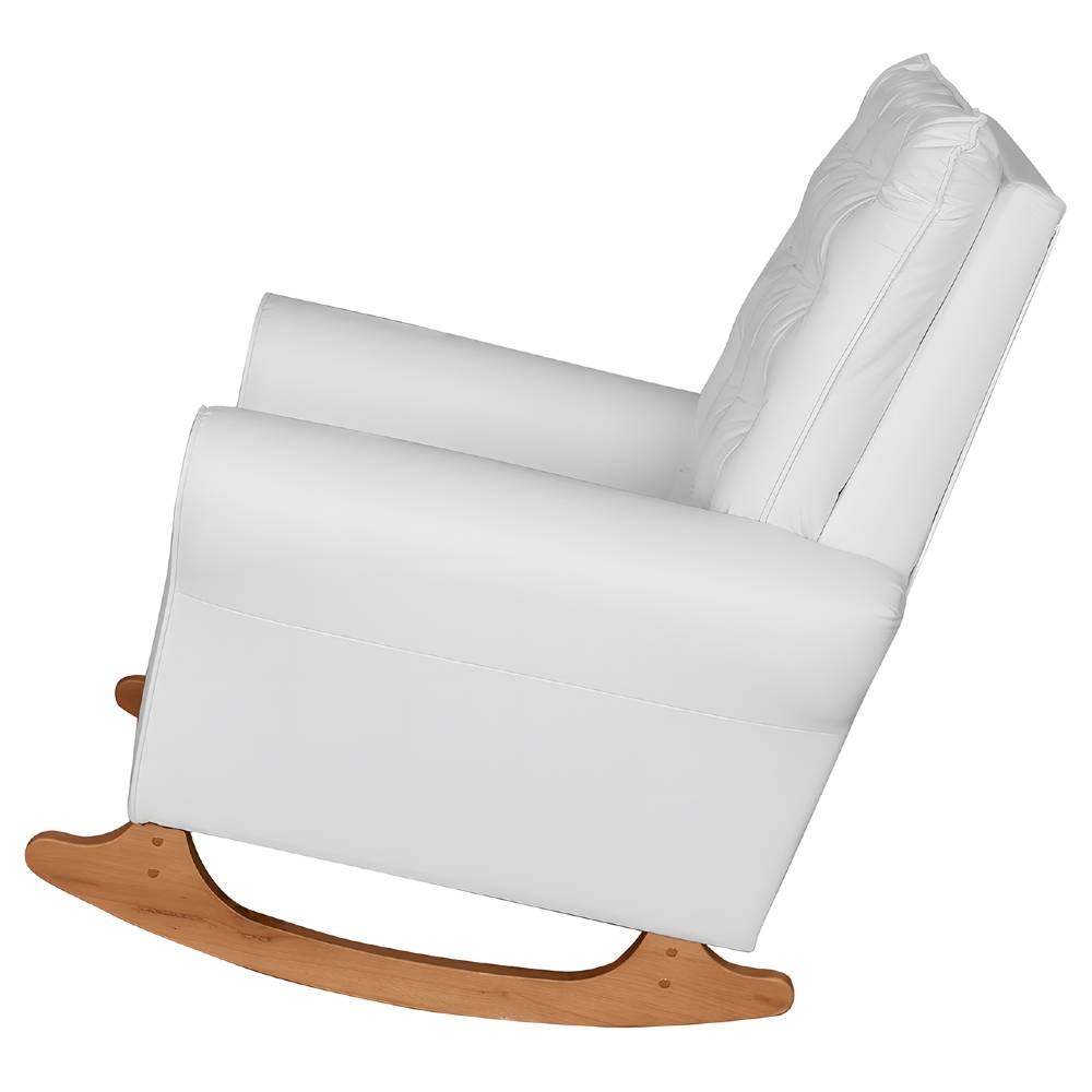 Poltrona Amamentação Base Balanço Maju Sintético Branco F03 - Mpozenato