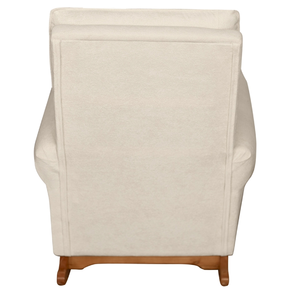 Poltrona Amamentação Base Madeira Balanço Maju Bouclê Off F03 - Mpozenato