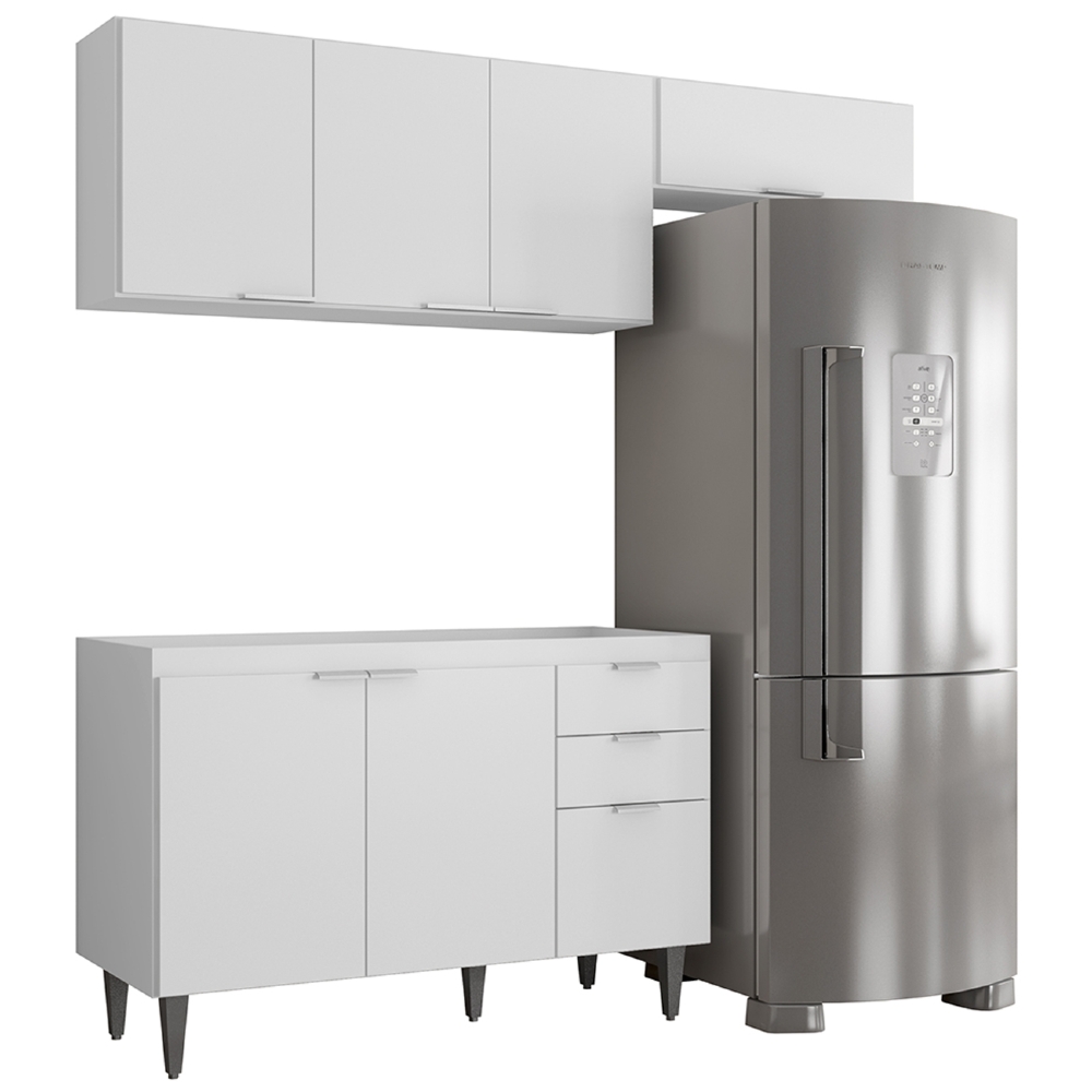 Armário de Cozinha CP03 Para Pia 120cm Pérola Z34 Branco    - Mpozenato