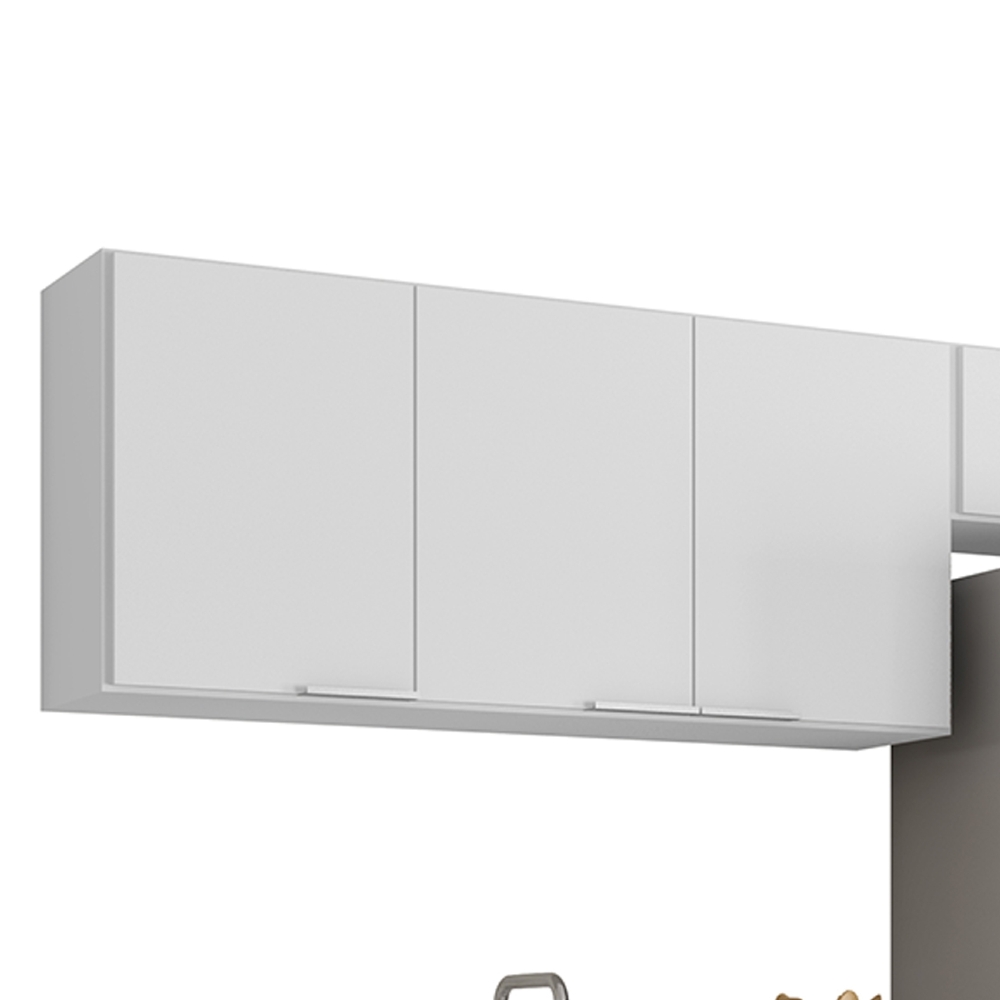 Armário de Cozinha CP03 Com Pia 120cm Pérola Z34 Branco     - Mpozenato