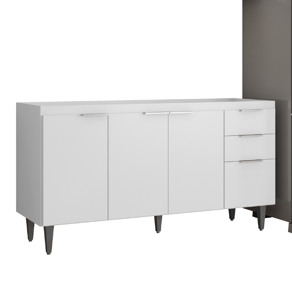 Armário de Cozinha CP03 Para Pia 150cm Pérola Z34 Branco    - Mpozenato