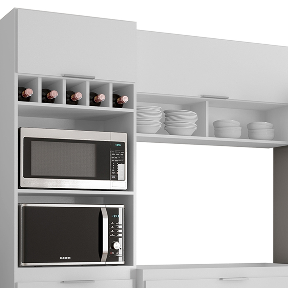 Armário de Cozinha CP04 Para Pia 100cm Pérola Z34 Branco    - Mpozenato