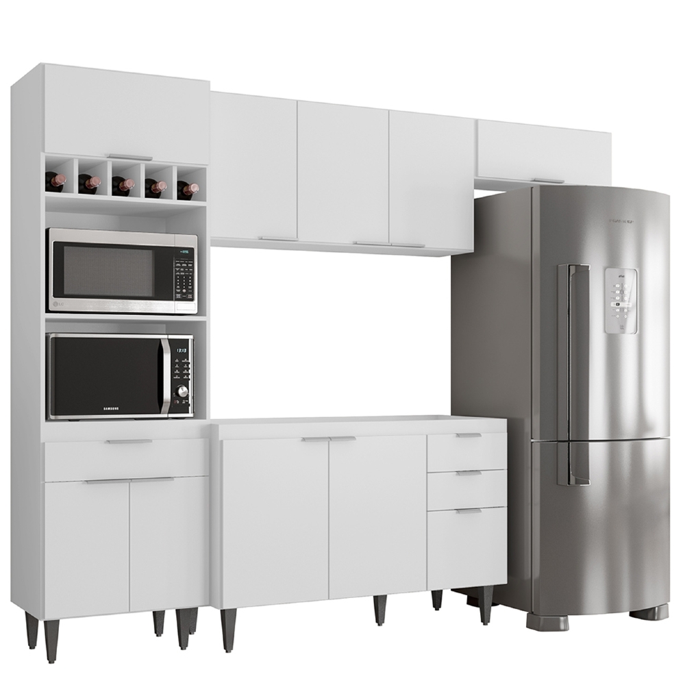 Armário de Cozinha CP04 Para Pia 120cm Pérola Z34 Branco    - Mpozenato