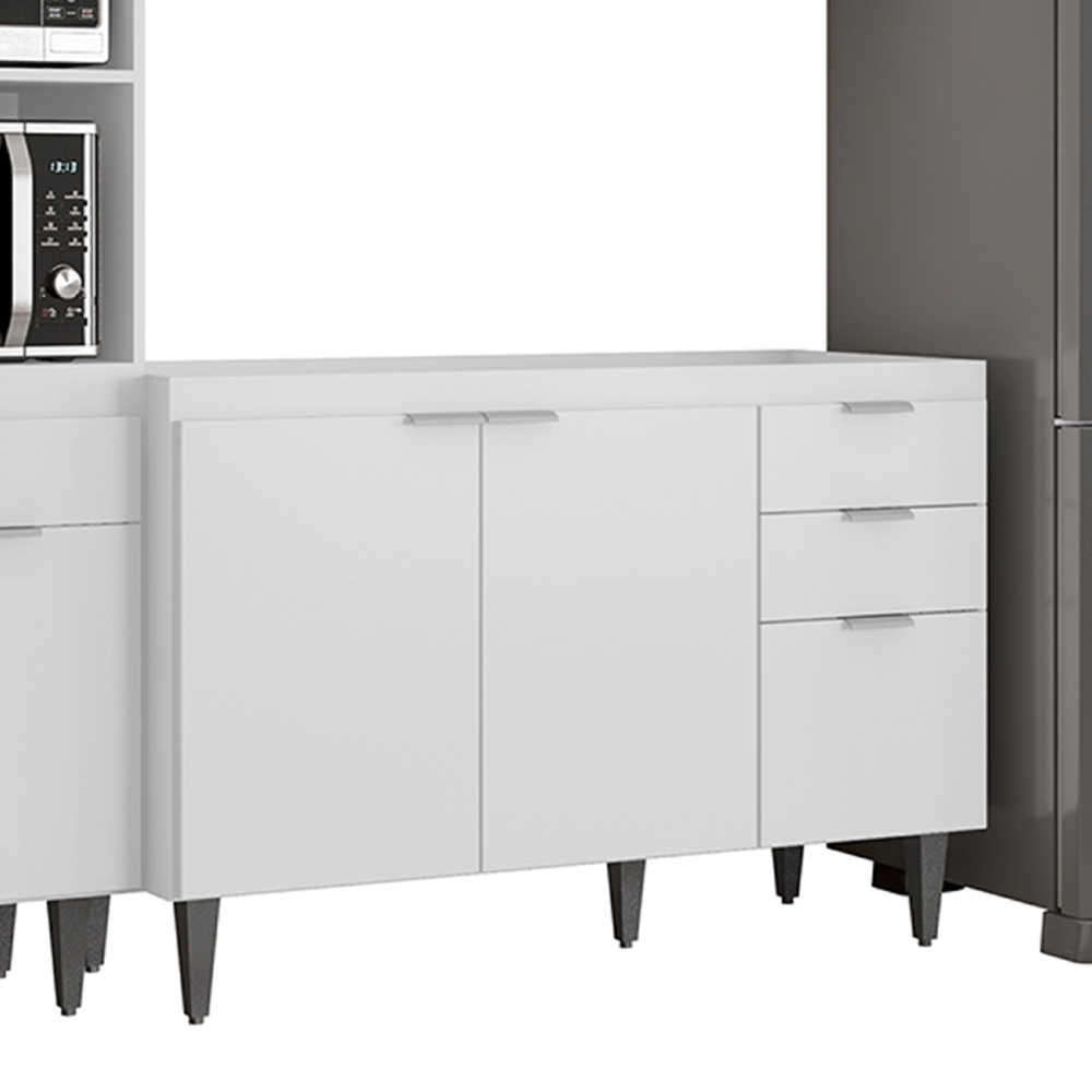 Armário de Cozinha CP04 Para Pia 120cm Pérola Z34 Branco    - Mpozenato