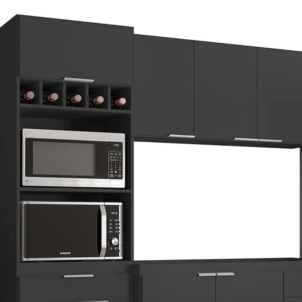 Armário de Cozinha CP04 Para Pia 120cm Pérola Z34 Preto     - Mpozenato