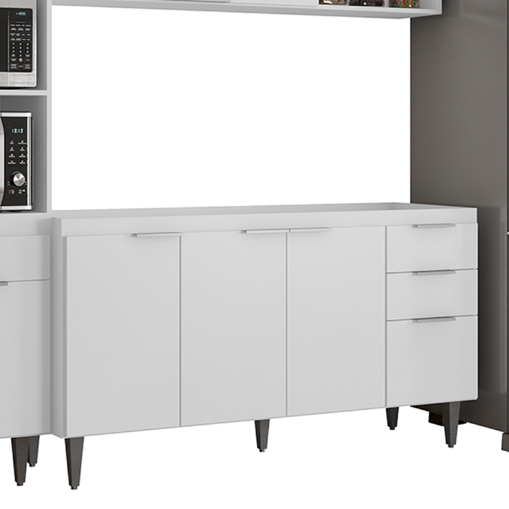 Armário de Cozinha CP04 Para Pia 150cm Pérola Z34 Branco    - Mpozenato