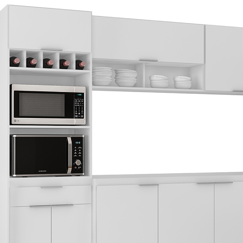 Armário de Cozinha CP04 Para Pia 180cm Pérola Z34 Branco    - Mpozenato