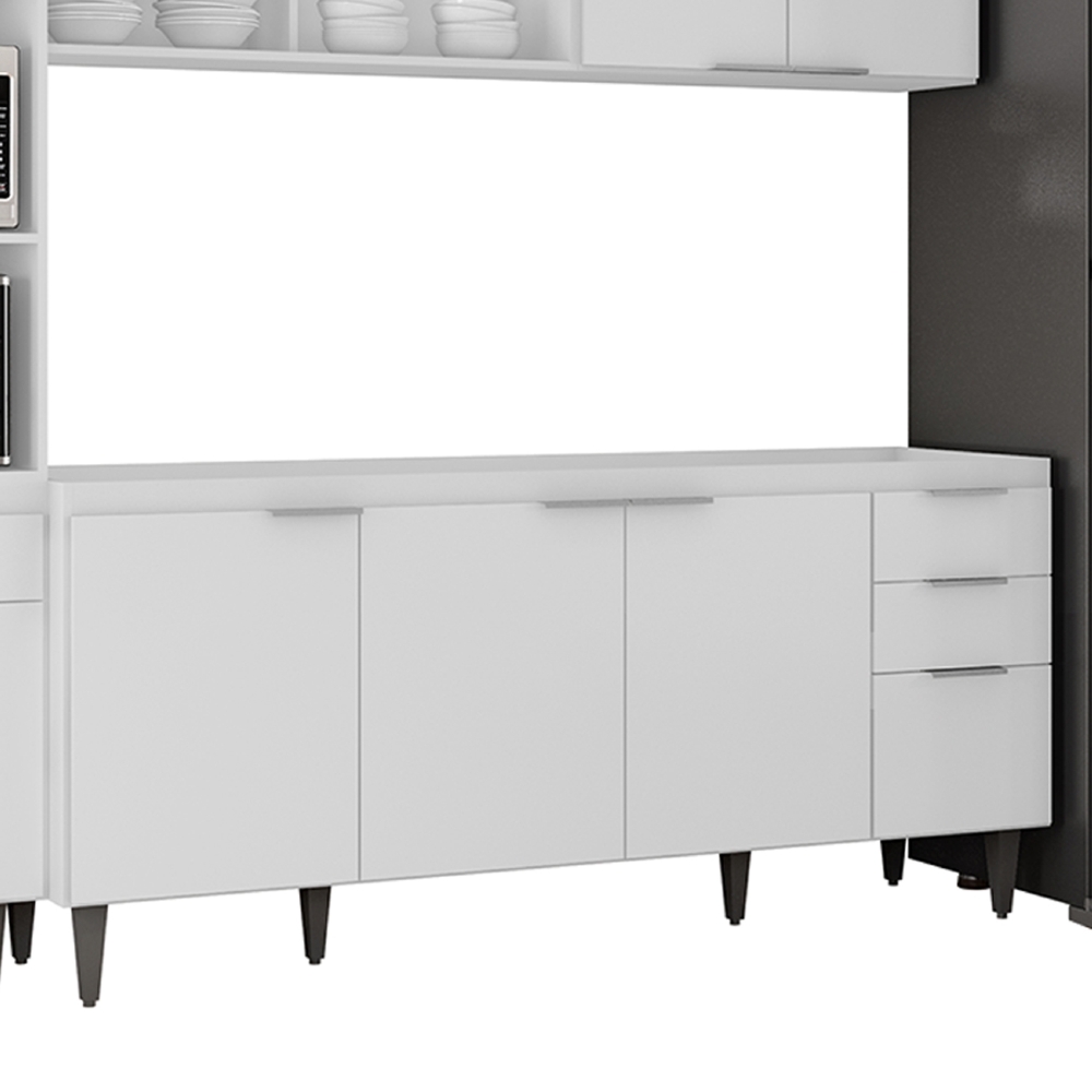 Armário de Cozinha CP04 Para Pia 180cm Pérola Z34 Branco    - Mpozenato