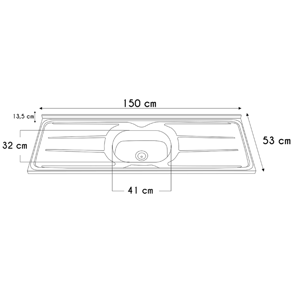 Armário de Cozinha CP04 Com Pia 150cm Pérola Z34 Branco     - Mpozenato