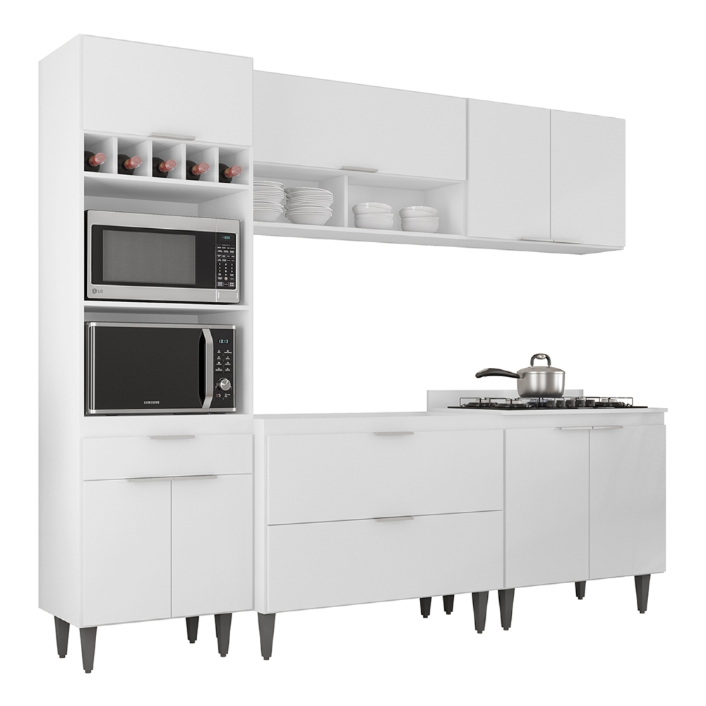 Armário de Cozinha CP05 Para Pia 100cm Pérola Z34 Branco    - Mpozenato