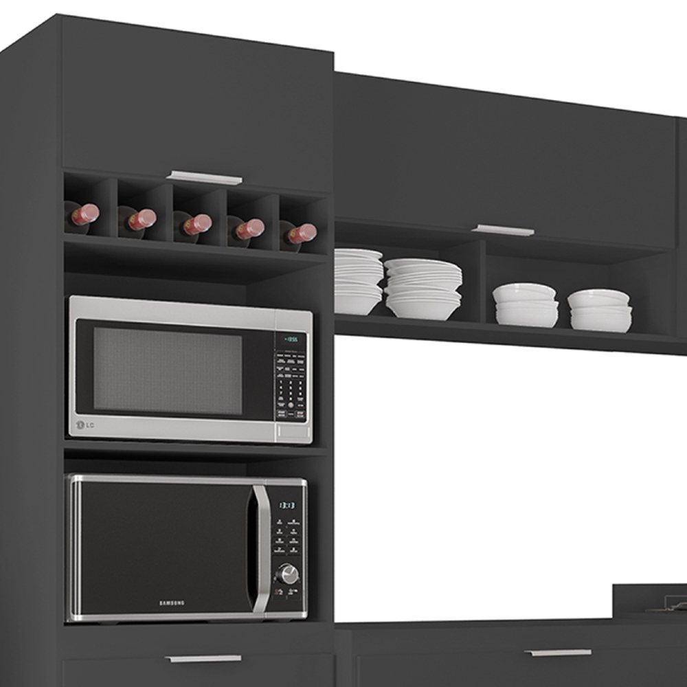 Armário de Cozinha CP05 Para Pia 100cm Pérola Z34 Preto     - Mpozenato