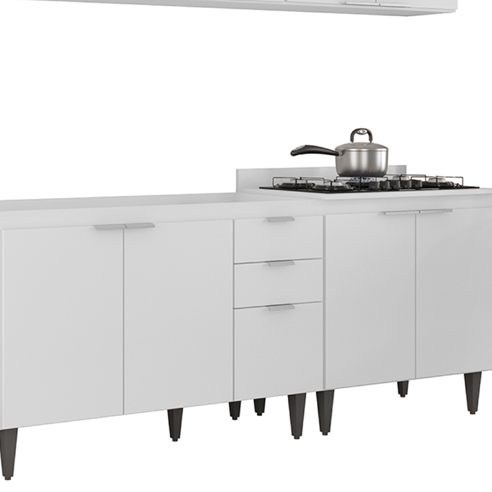 Armário de Cozinha CP05 Para Pia 120cm Pérola Z34 Branco    - Mpozenato