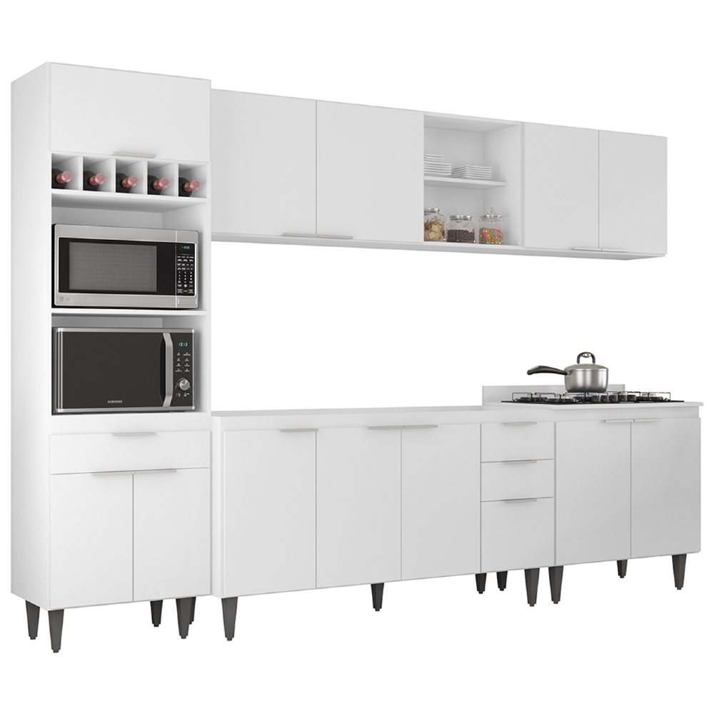 Armário de Cozinha CP05 Para Pia 150cm Pérola Z34 Branco    - Mpozenato