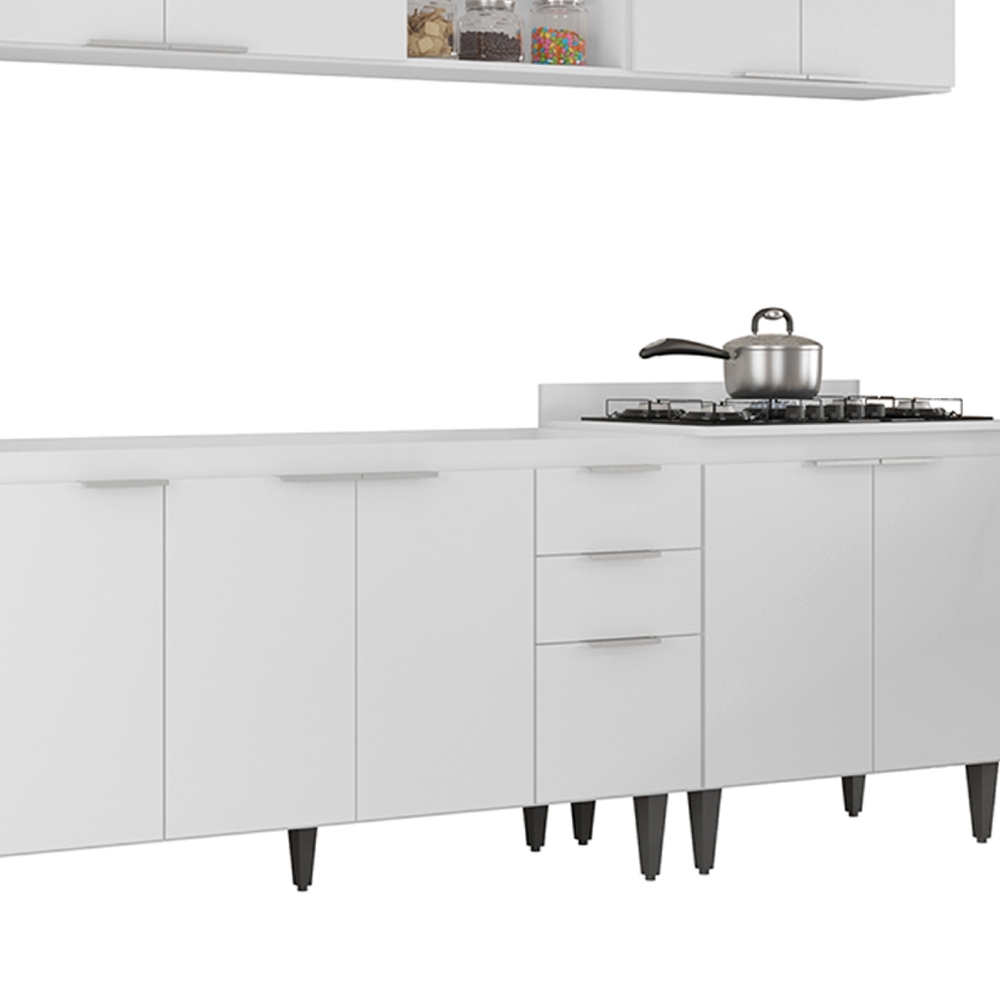 Armário de Cozinha CP05 Para Pia 150cm Pérola Z34 Branco    - Mpozenato