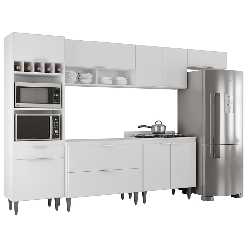 Armário de Cozinha CP06 Para Pia 100cm Pérola Z34 Branco    - Mpozenato