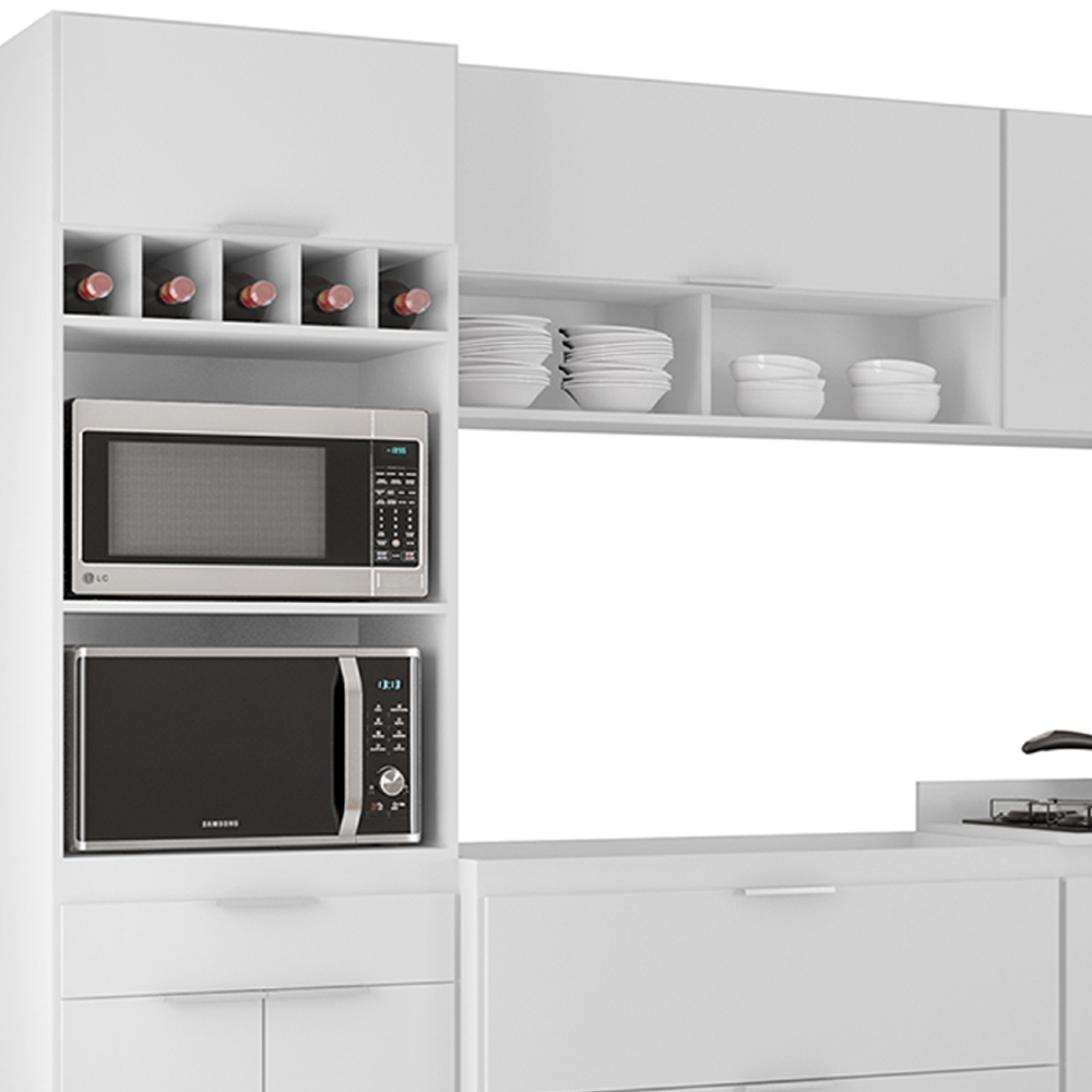 Armário de Cozinha CP06 Para Pia 100cm Pérola Z34 Branco    - Mpozenato