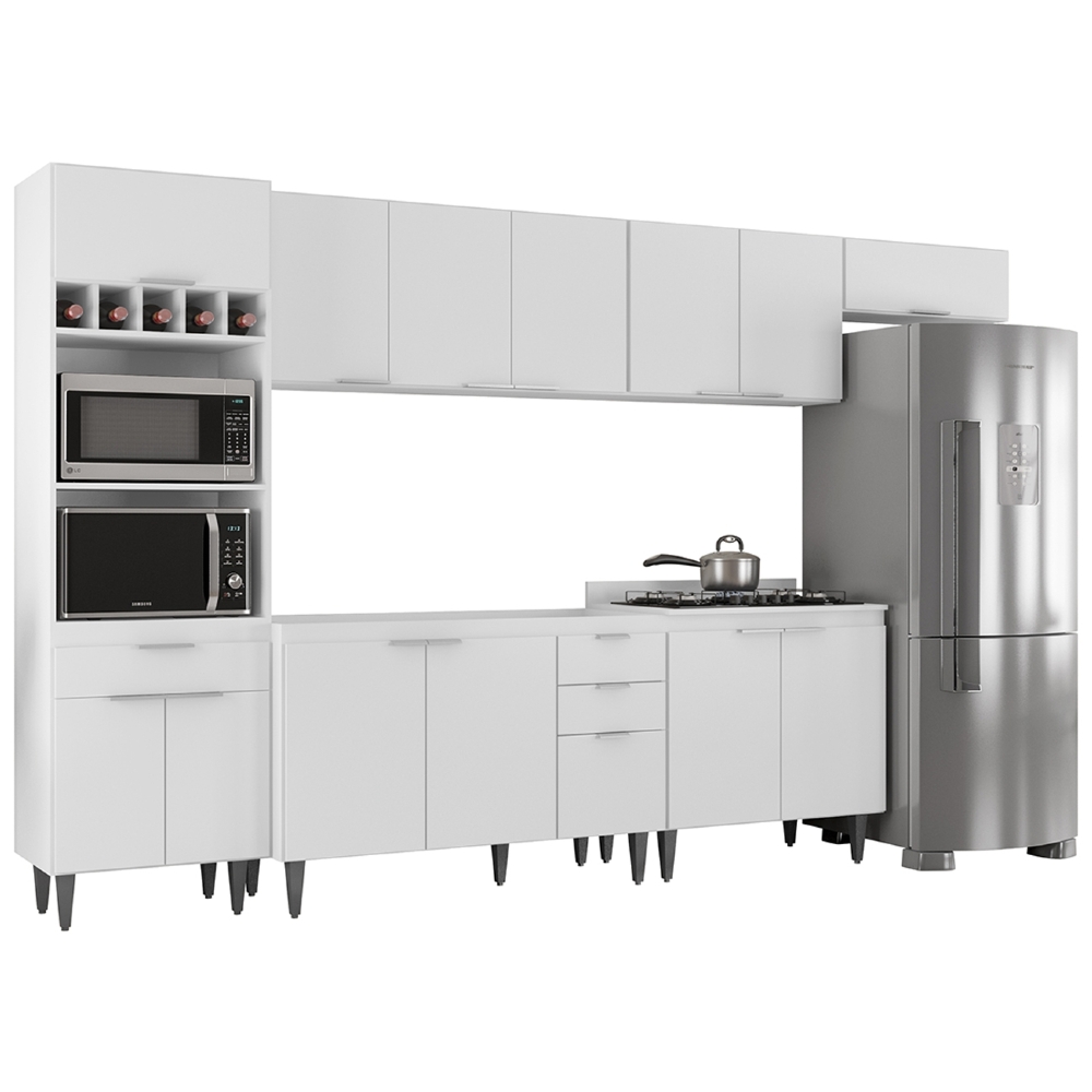 Armário de Cozinha CP06 Para Pia 120cm Pérola Z34 Branco    - Mpozenato