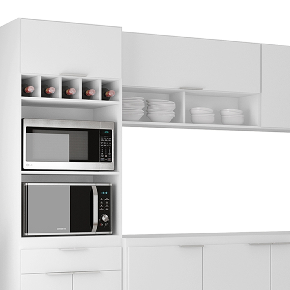 Armário de Cozinha CP06 Para Pia 180cm Pérola Z34 Branco    - Mpozenato