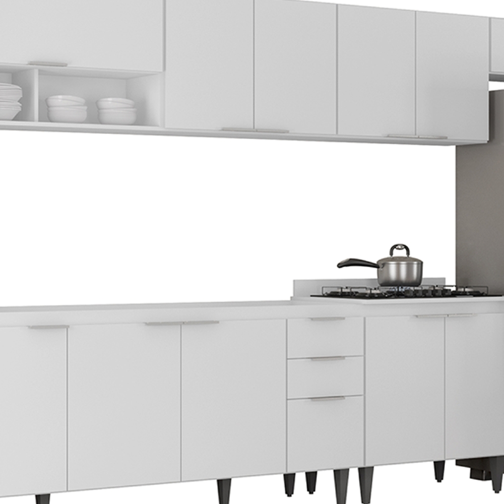 Armário de Cozinha CP06 Para Pia 180cm Pérola Z34 Branco    - Mpozenato