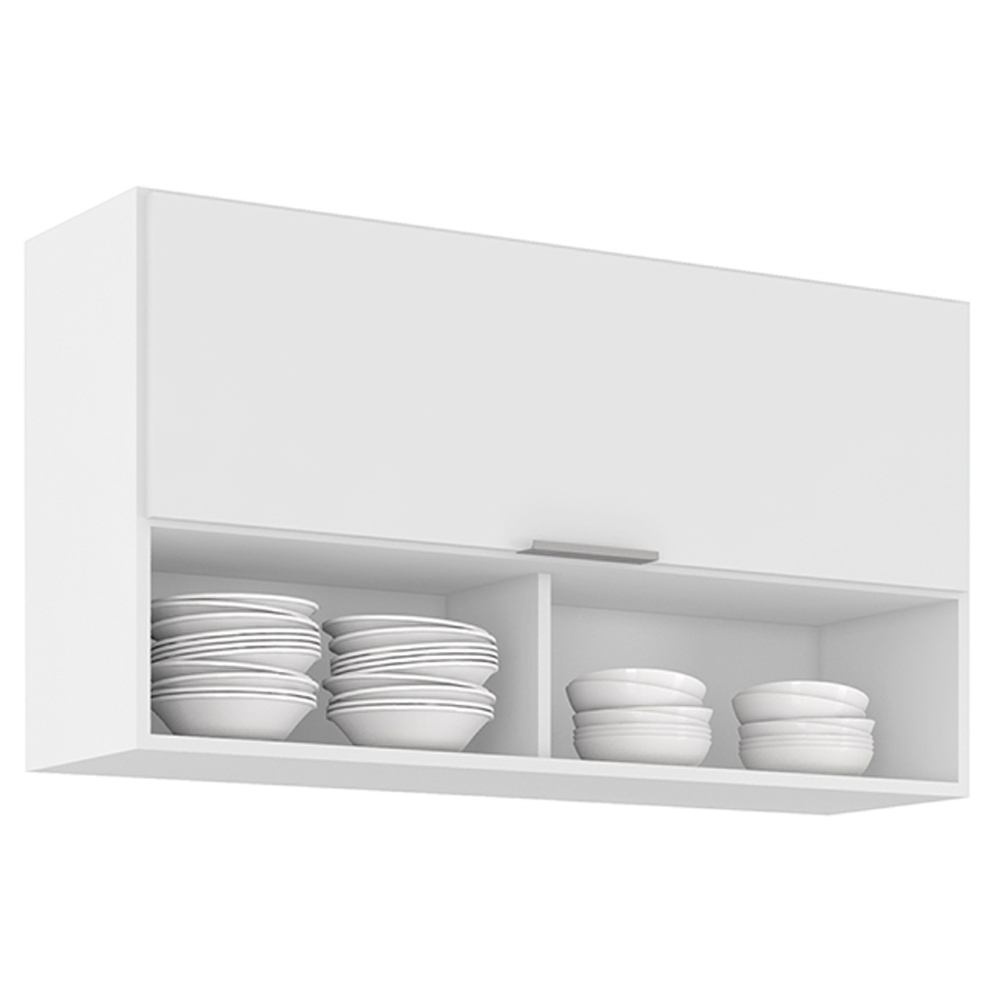 Armário de Cozinha Aéreo 100cm Pérola Z34 Branco            - Mpozenato