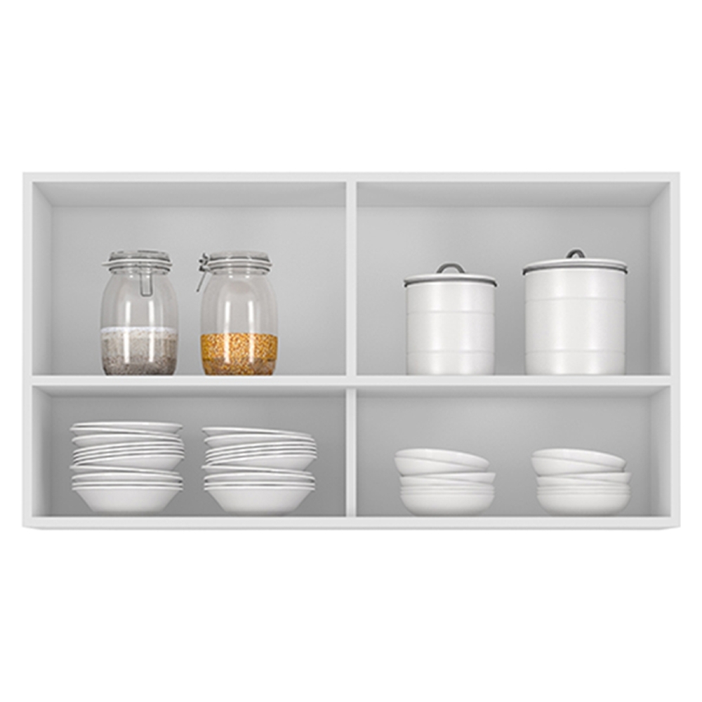 Armário de Cozinha Aéreo 100cm Pérola Z34 Branco            - Mpozenato