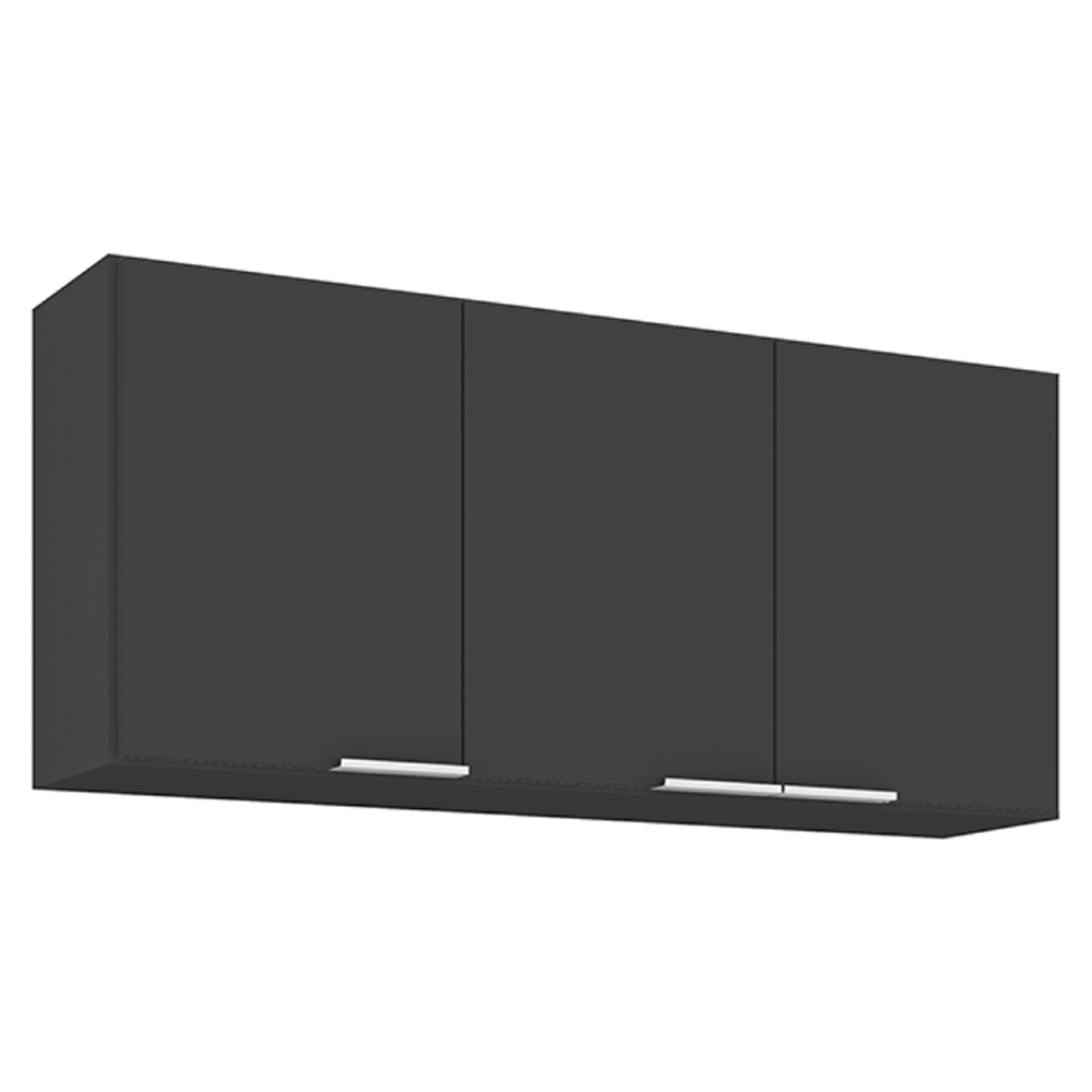 Armário de Cozinha Aéreo 120cm Pérola Z34 Preto             - Mpozenato