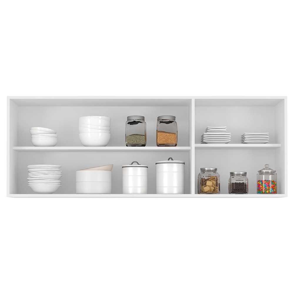 Armário de Cozinha Aéreo 150cm Pérola Z34 Branco            - Mpozenato
