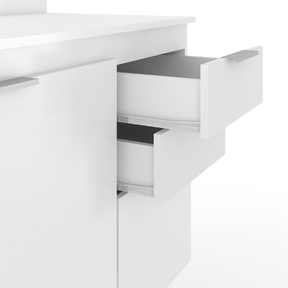 Armário de Cozinha CP10 Com Pia 180cm Pérola Z34 Branco     - Mpozenato