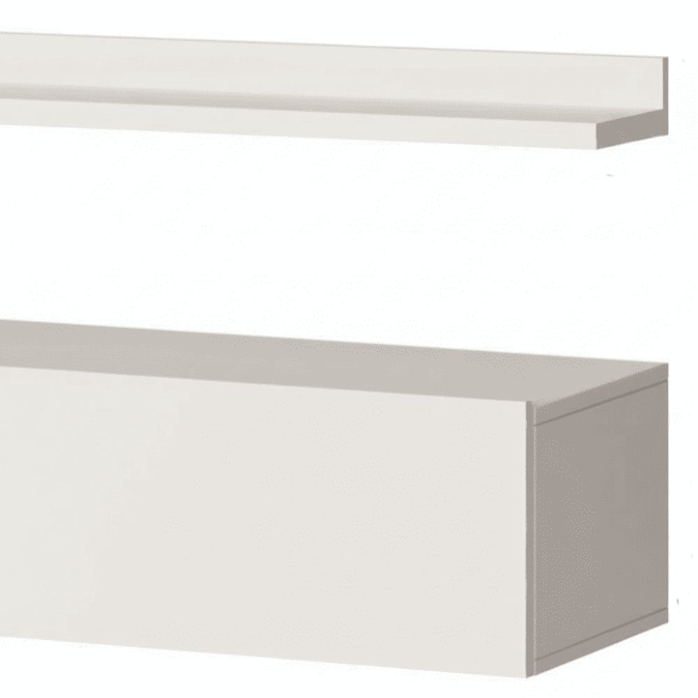 Bancada Suspensa e Prateleira 197cm Slat Z49 Branco - Mpozenato