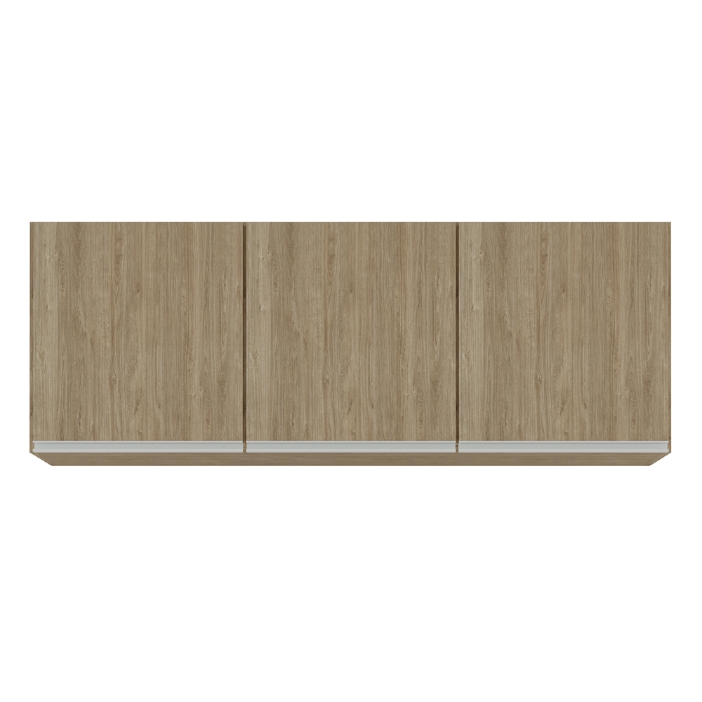 Armário de Cozinha Aéreo 150cm Com 3 Portas Argélia Castanho - Lumil