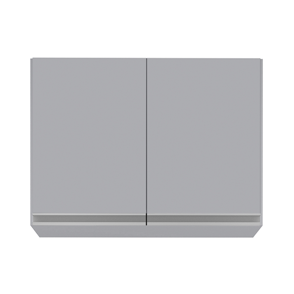 Armário de Cozinha Aéreo 80cm 2 Portas Califórnia Cinza Claro - Lumil