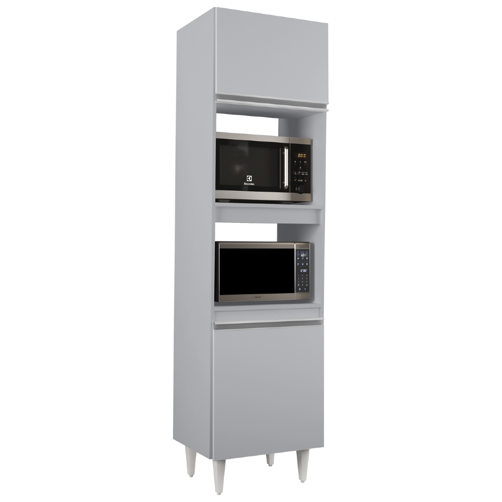 Paneleiro Cozinha Torre Quente 56cm Colorado Cinza Claro    - Lumil