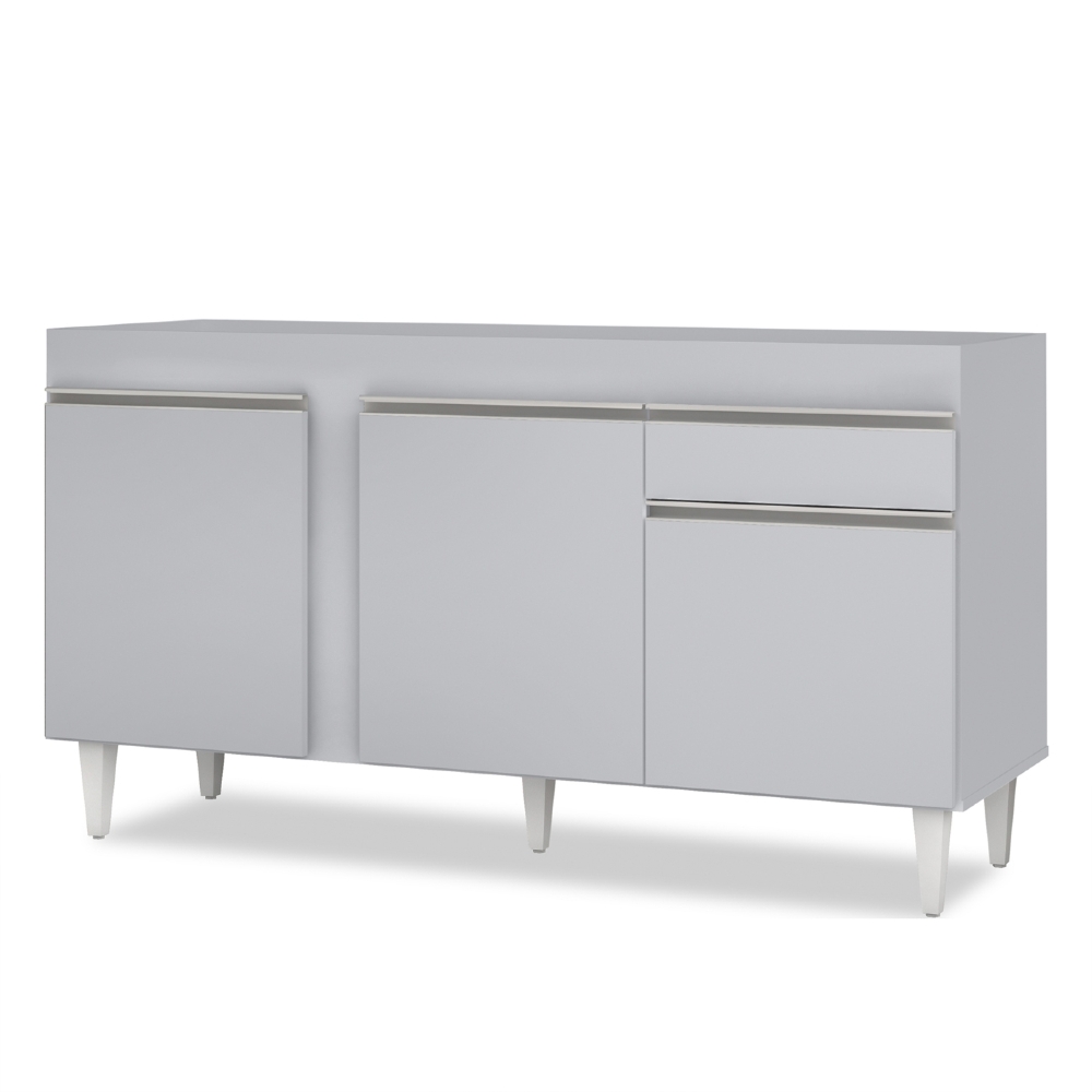 Balcão de Cozinha Para Pia 150cm Sem Tampo Dakota Cinza Claro - Lumil