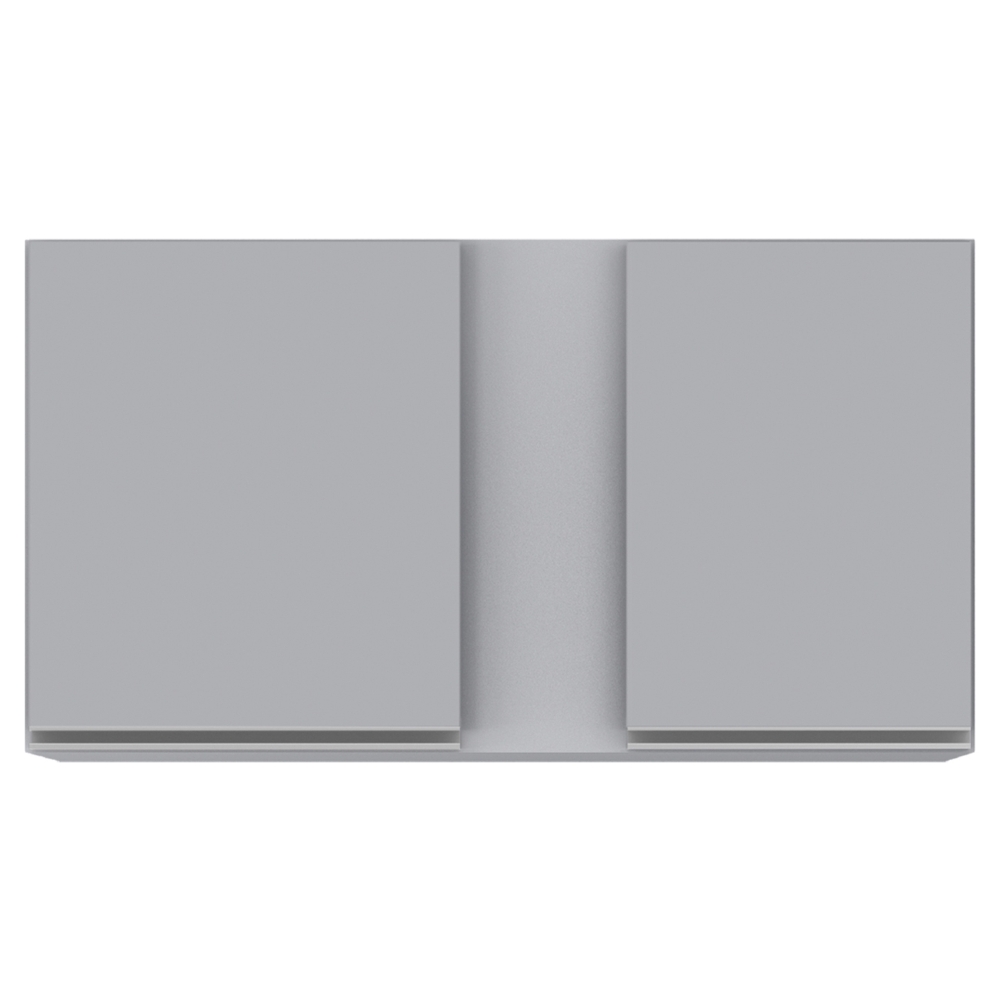 Armário de Cozinha Aéreo 100cm 2 Portas Indiana Cinza Claro - Lumil