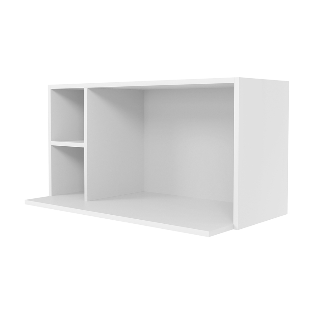 Suporte Microondas Aéreo 81cm com Nicho Adega Miami Branco  - Lumil