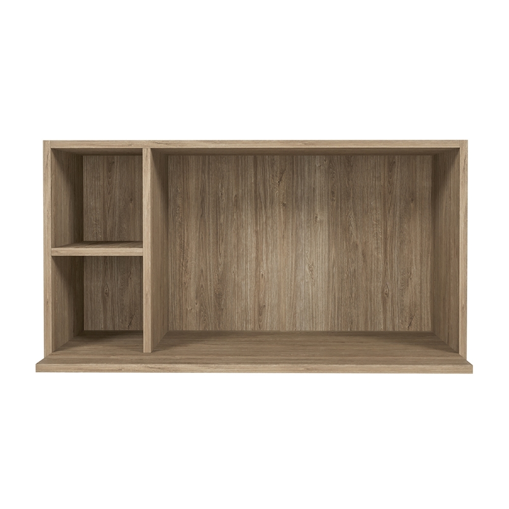 Suporte Microondas Aéreo 81cm com Nicho Adega Miami Castanho - Lumil