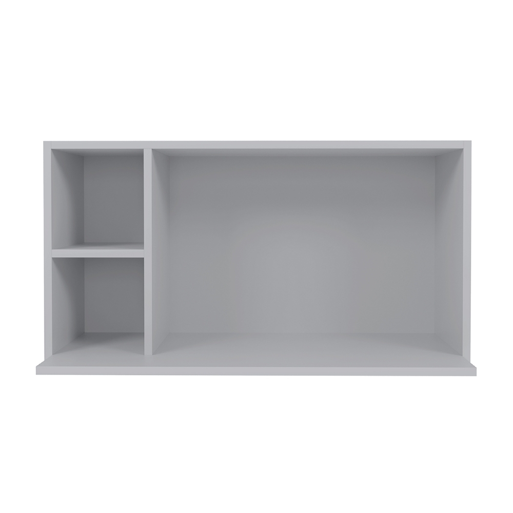 Suporte Microondas Aéreo 81cm com Nicho Adega Miami Cinza Claro - Lumil