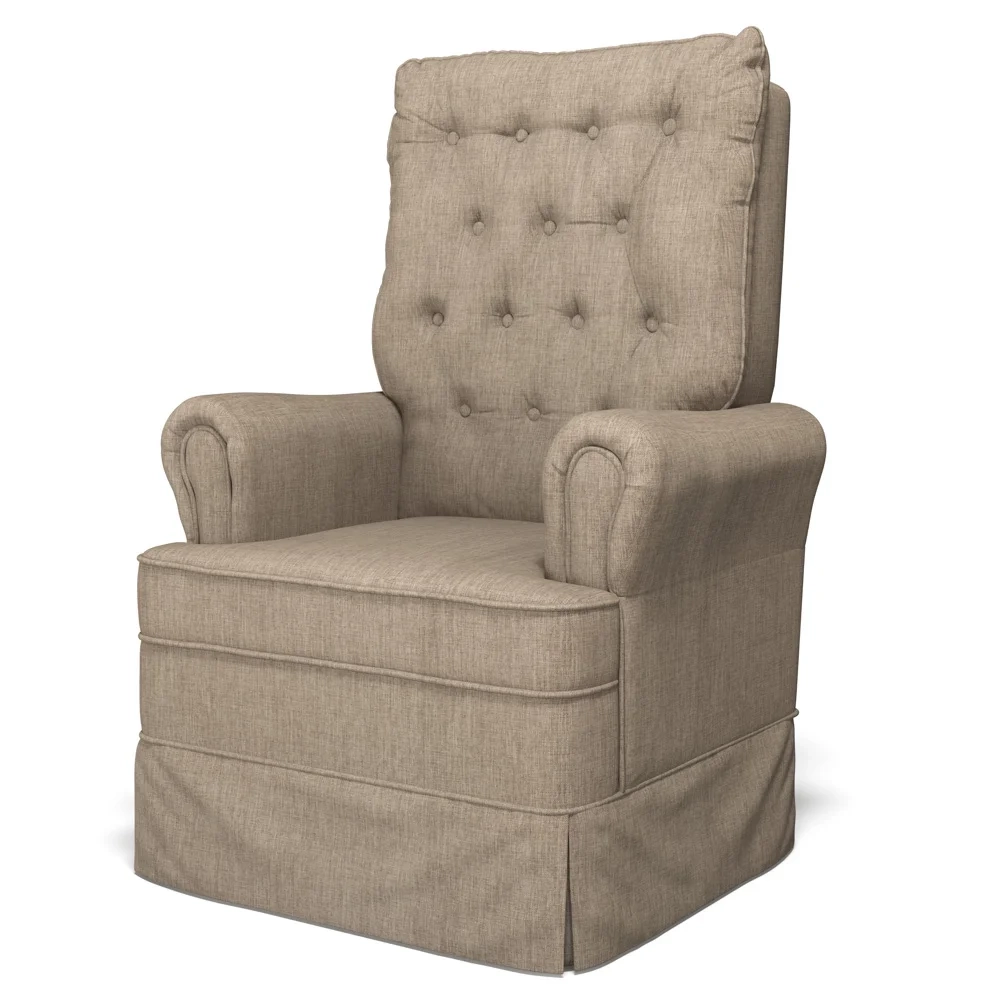 Kit 02 Poltronas de Amamentação e Descanso Com Balanço Laís G05 Linho Areia - Mpozenato