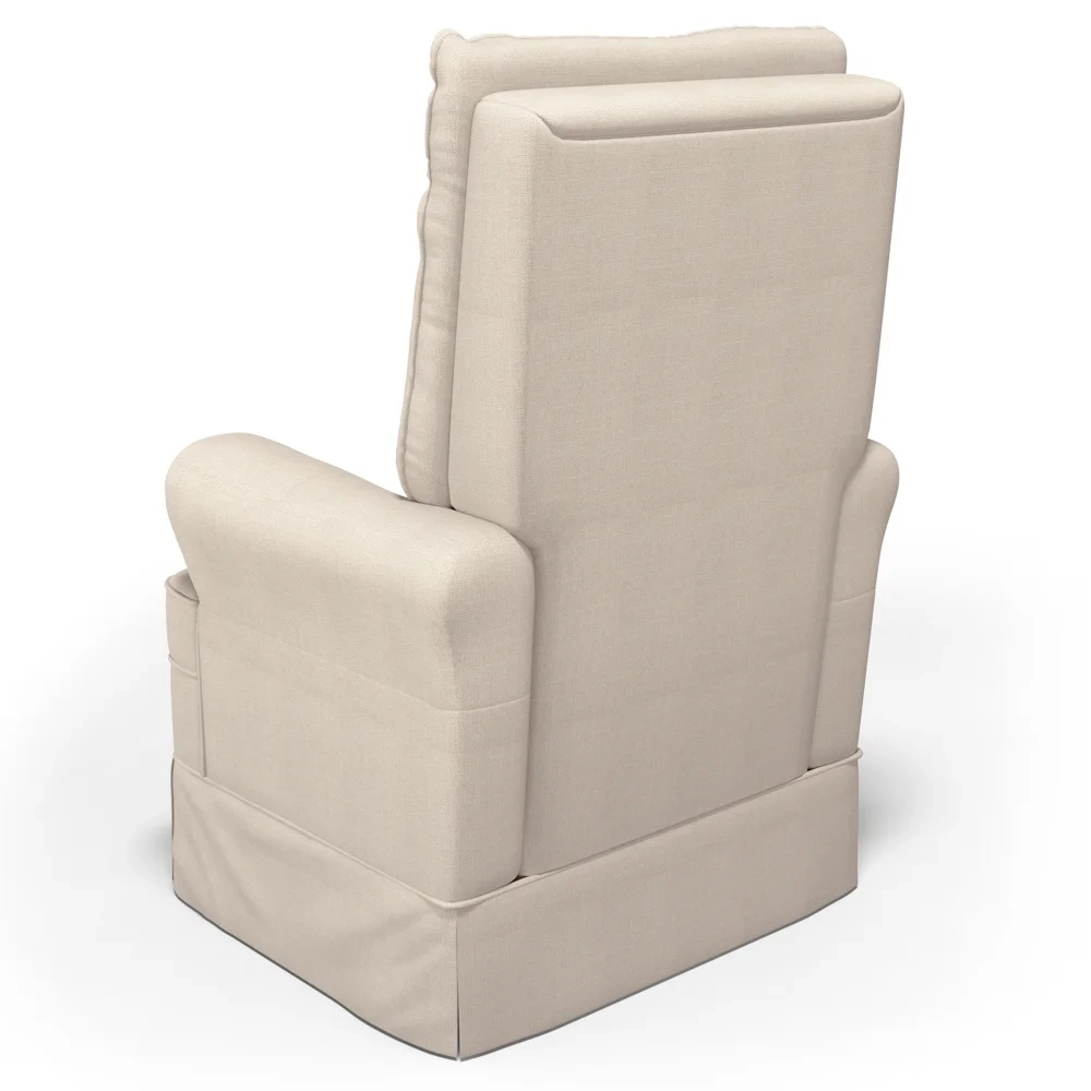 Kit 02 Poltronas de Amamentação e Descanso Com Balanço Laís G05 Linho Creme - Mpozenato