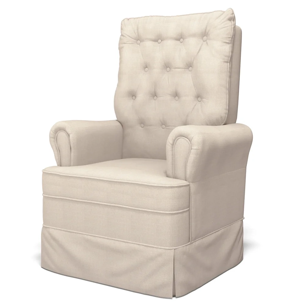 Kit 02 Poltronas de Amamentação e Descanso Com Balanço Laís G05 Linho Creme - Mpozenato