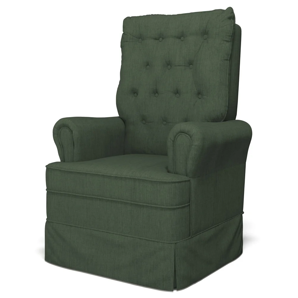 Kit 02 Poltronas de Amamentação e Descanso Com Balanço Laís G05 Linho Verde - Mpozenato