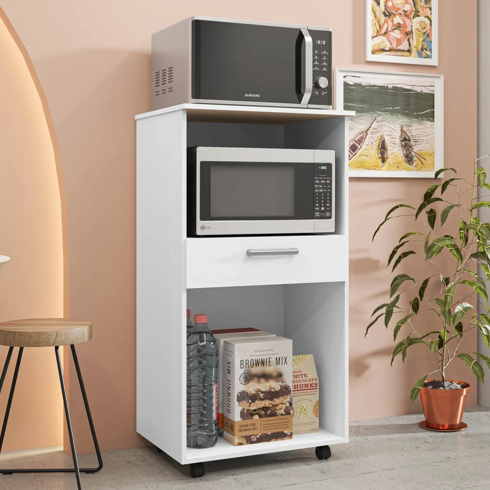 Balcão de Cozinha Duplo para Microondas 2 Portas Duo Z06 Supremo - Mpozenato