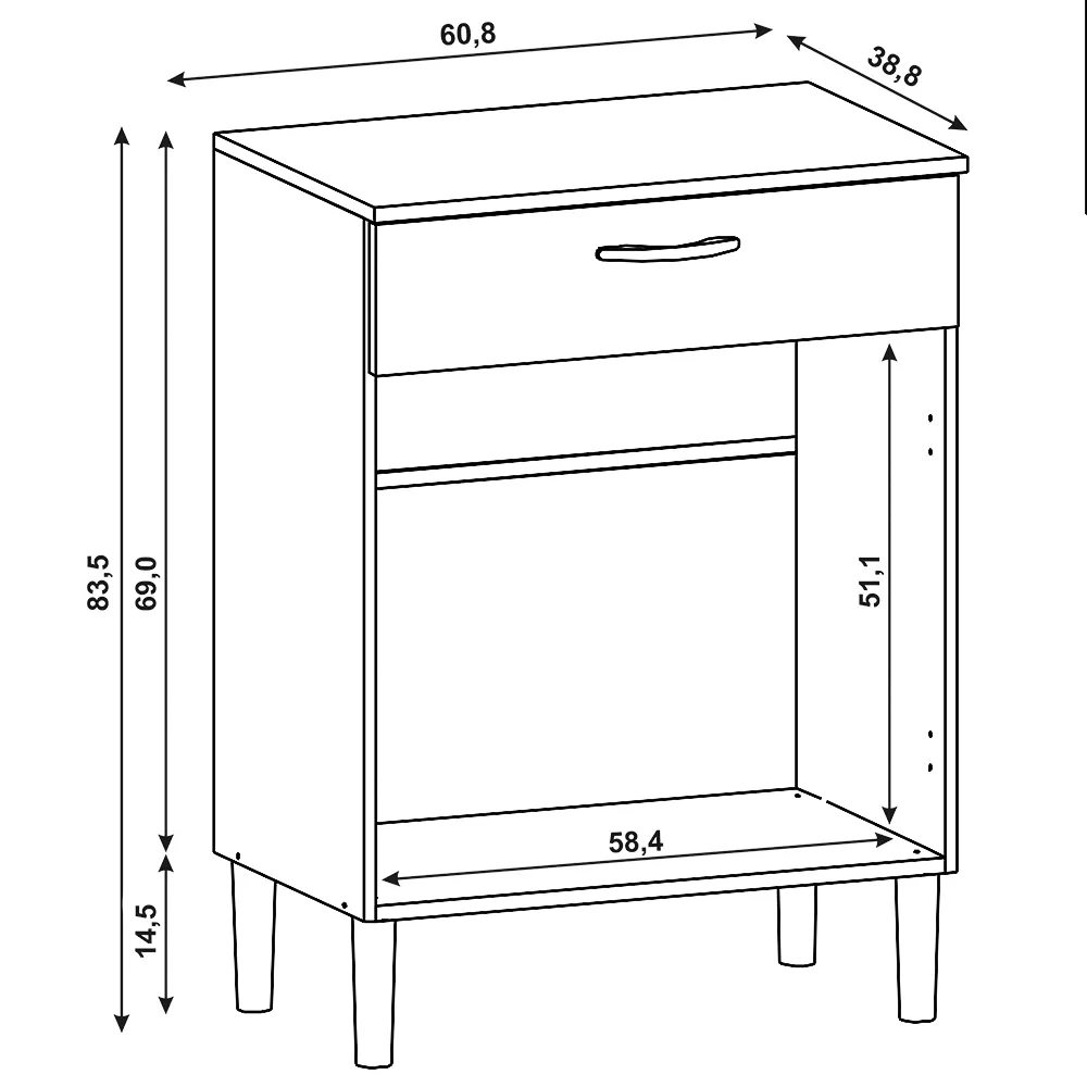 Balcão de Cozinha Multiuso Microondas Diamond Z06 Supremo - Mpozenato