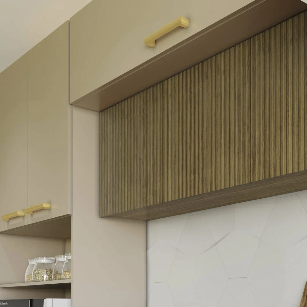 Armário de Cozinha 5 Peças Urban04 Balcão sem Tampo 120cm Z06 Freijó/Vanilla - Mpozenato