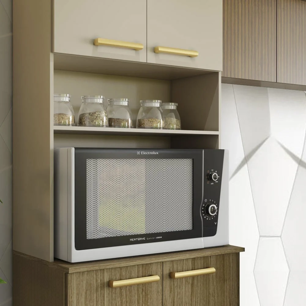 Armário de Cozinha 5 Peças Urban04 Balcão sem Tampo 120cm Z06 Freijó/Vanilla - Mpozenato