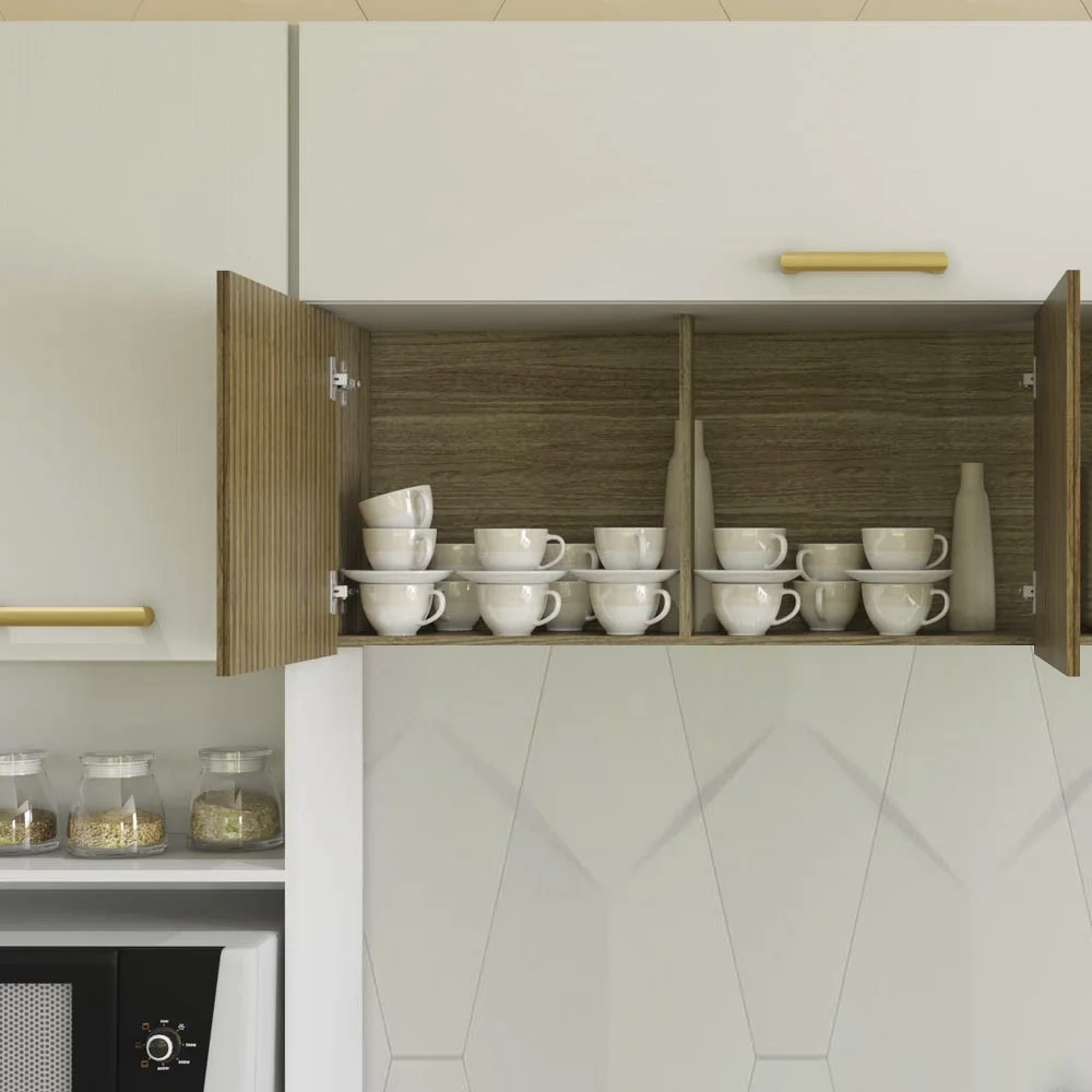 Armário de Cozinha 5 Peças Urban04 Balcão sem Tampo 120cm Z06 Freijó/Supremo - Mpozenato