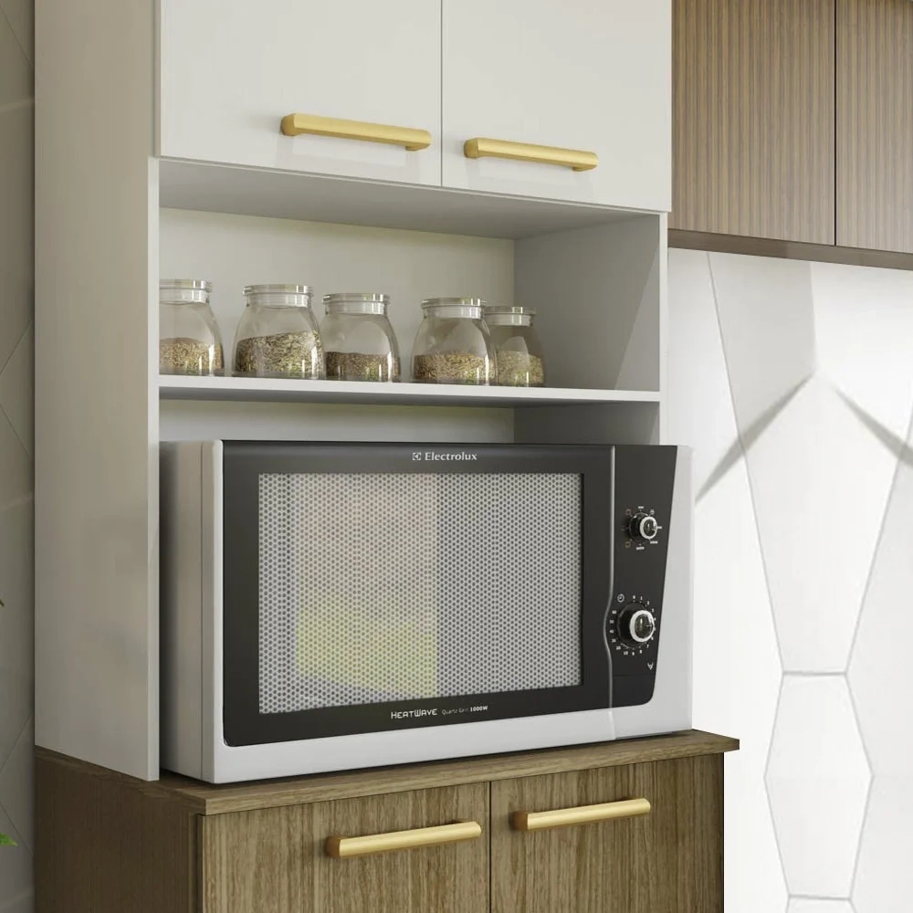 Armário de Cozinha 5 Peças Urban04 Balcão sem Tampo 120cm Z06 Freijó/Supremo - Mpozenato