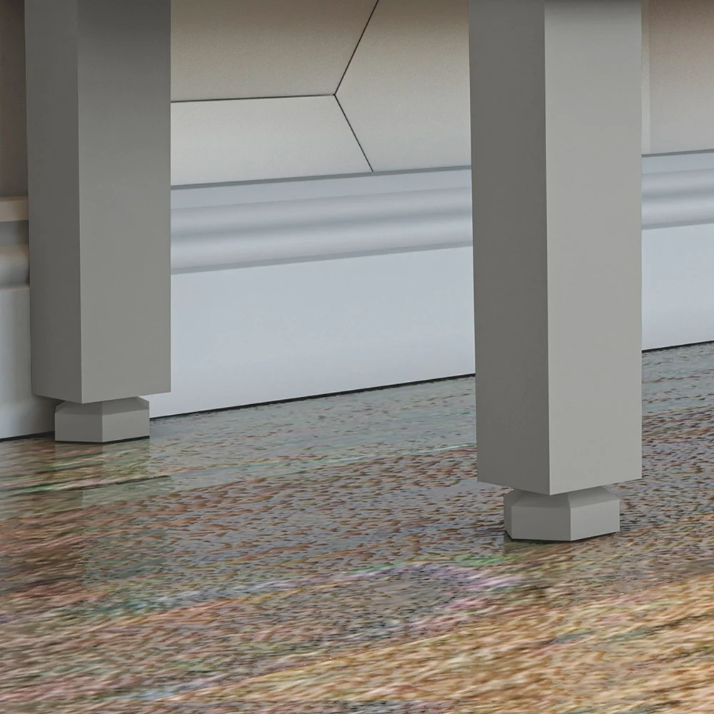 Armário de Cozinha 4 Peças Charm04 Balcão sem Tampo 160cm Z06 Freijó/Vanilla - Mpozenato